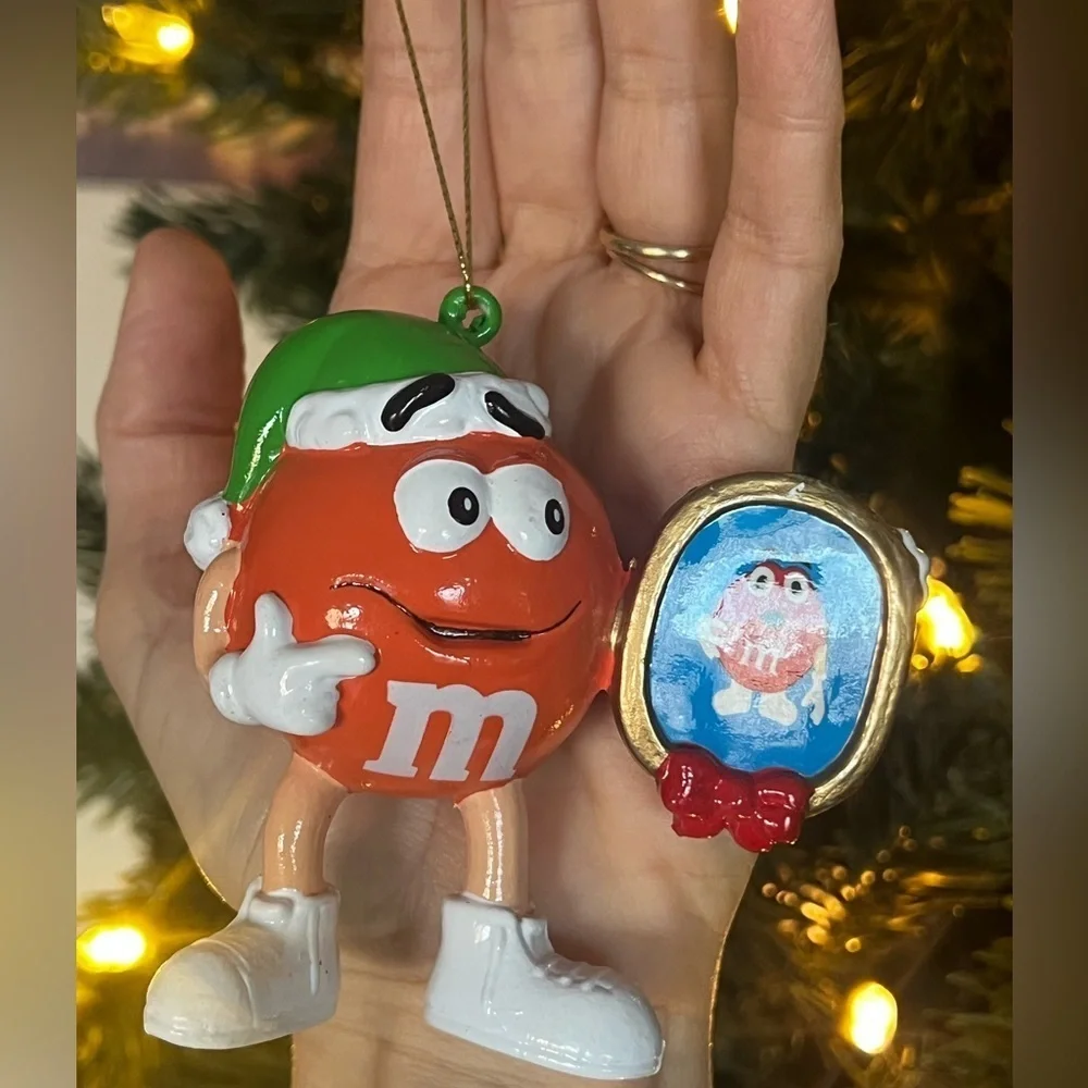 🧡 Vintage M&M’s Orange Christmas Ornament